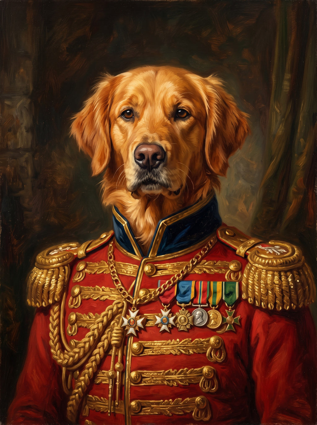 The General — custom pet portrait example