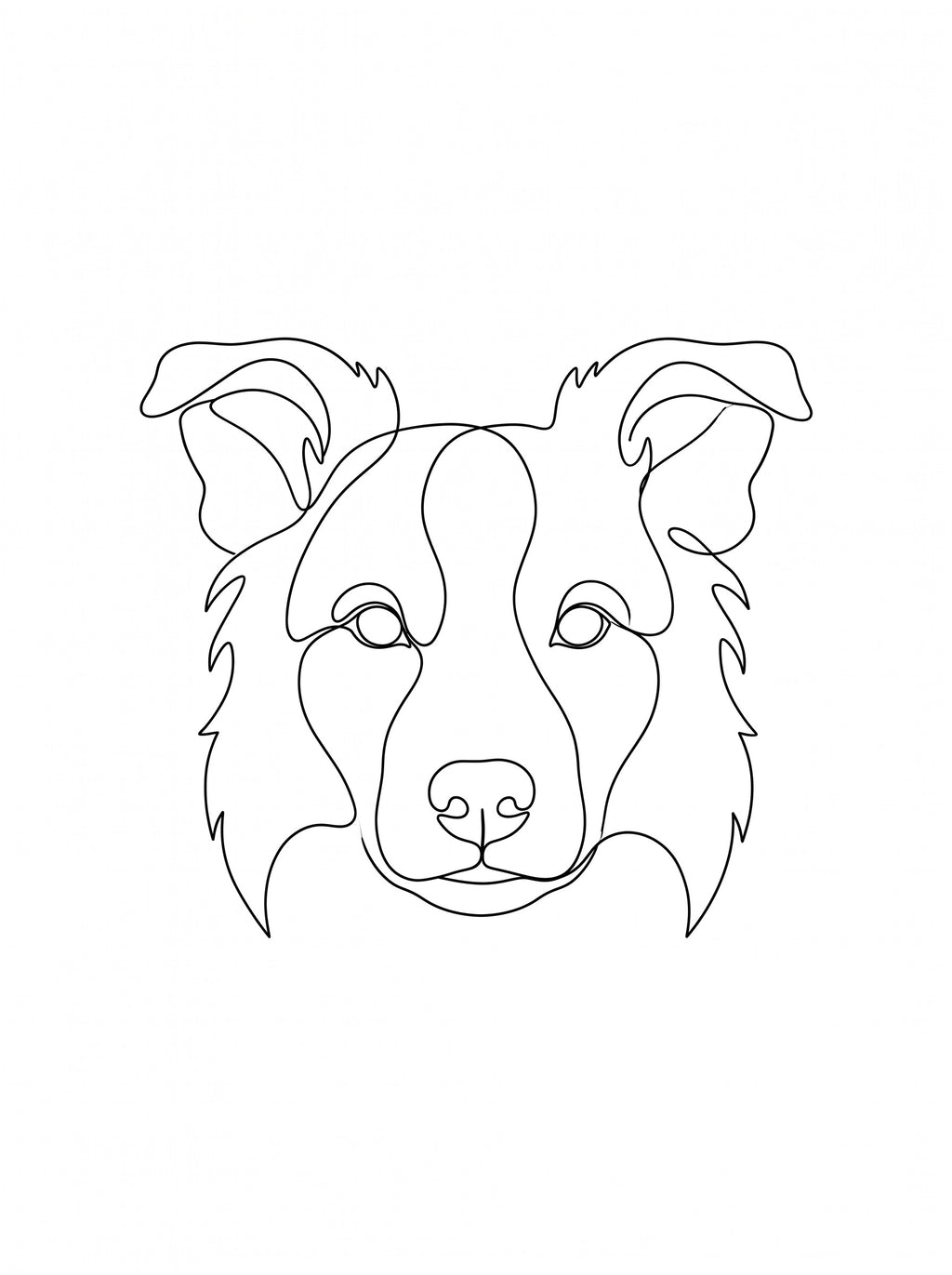 Line Art — custom pet portrait example