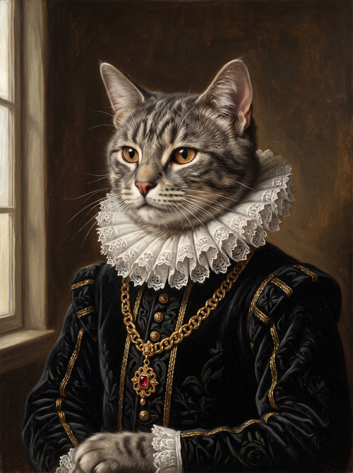 The Noble — custom pet portrait example